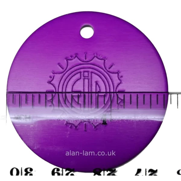 large tesla purple circle plate