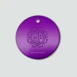 tesla purple circle plate