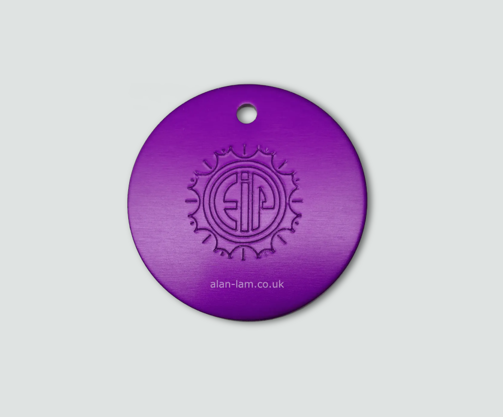 tesla purple circle plate