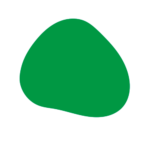 a green blob on a black background