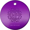 large disc purple plate front view